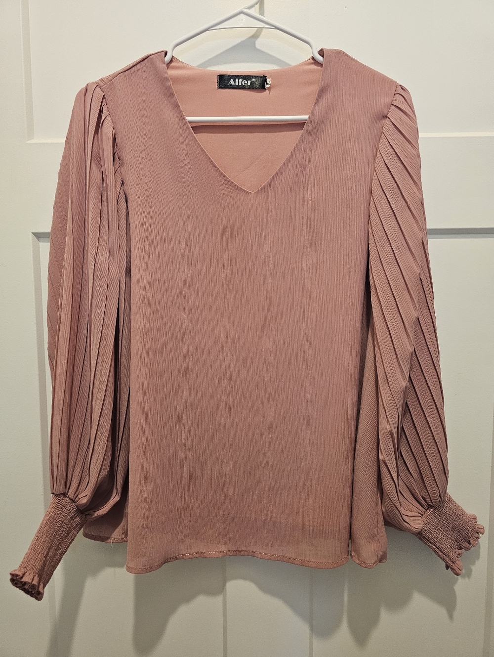 Aifer Womens Small Blouses Trendy Dressy Casual Tops Elegant Puff Long Sleeve